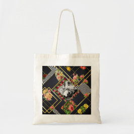 Bolso De Tela Retro de cosecha colorida con encaje y flores