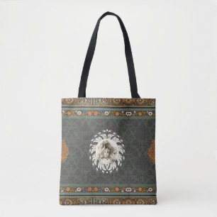 Bolso De Tela Retro de cosecha colorida con encaje y flores