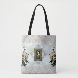 Bolso De Tela Retro de cosecha colorida con encaje y flores