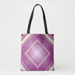 Bolso De Tela Retro de los 80: fondo 3D de ciencia ficción.