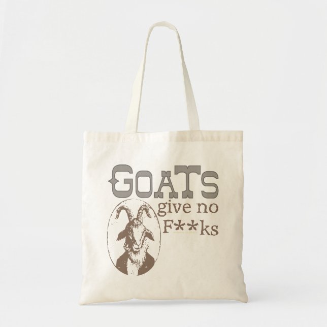 Bolso De Tela Retro divertido de las cabras (Frente)
