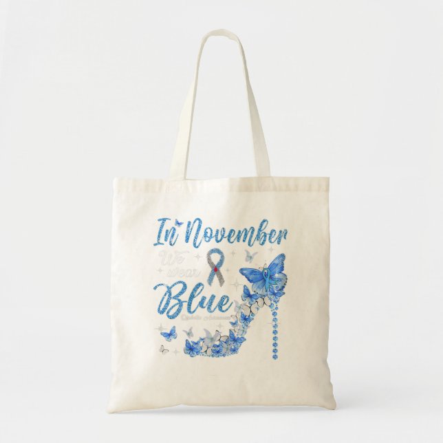 Bolso De Tela Retro En Noviembre Usamos Conciencia Sobre La Diab (Frente)
