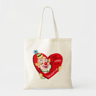Bolso De Tela Retro Feliz Presupuesto de Payaso para el Día de S