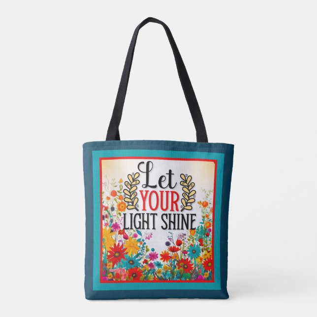 Bolso De Tela Retro Floral Inspirador (Reverso)