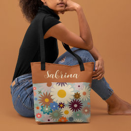 Bolso De Tela Retro Flores Maestra Biblia Mamá