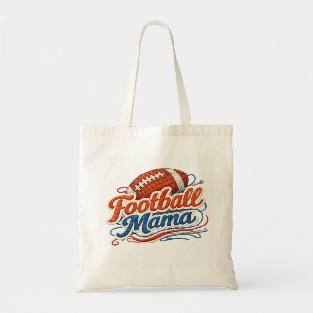 Bolso De Tela Retro Football Mama  (Frente)