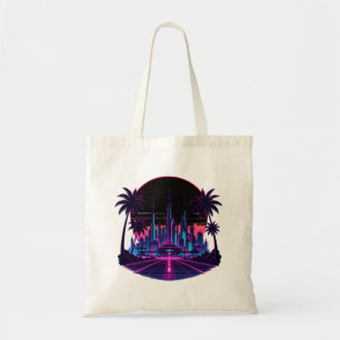 Bolso De Tela Retro Futurismo Neon Synthwave
