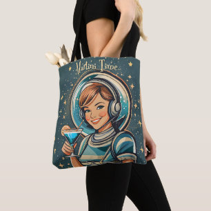Bolso De Tela Retro Futurista Chica Astro Tiempo de Martini