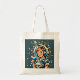 Bolso De Tela Retro Futurista Chica Astro Tiempo de Martini