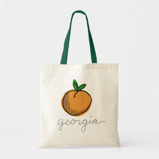 Bolso De Tela Retro Georgia Peach Tote Bag