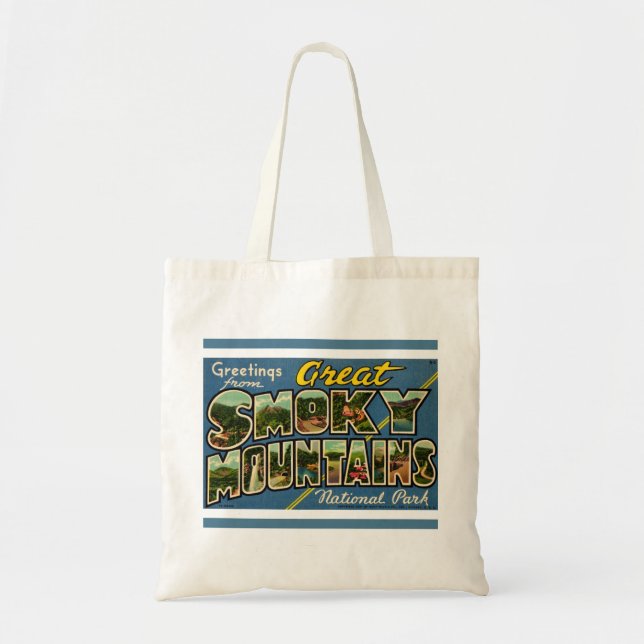 Bolso De Tela Retro Grandes Montañas Humeantes (Frente)