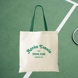 Bolso De Tela Retro Green Après Tennis Social Club Green Handle