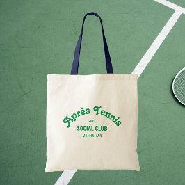 Bolso De Tela Retro Green Après Tennis Social Club Navy Handle