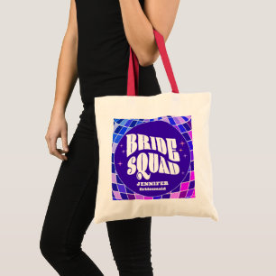 Bolso De Tela Retro Groovy Bachelorette Bride la Brigada
