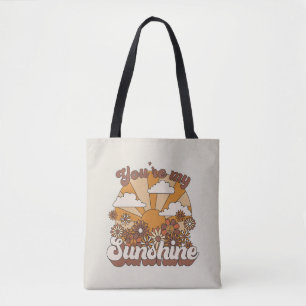 Bolso De Tela Retro Groovy   Eres mi Sunshine