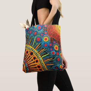 Bolso De Tela Retro Hippy Psicodélico 70s 60s