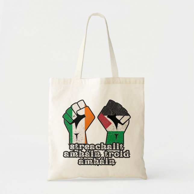 Bolso De Tela Retro Irlanda La revolución del puño solidario en  (Frente)