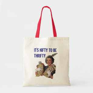 BOLSO DE TELA RETRO LAS PODADORAS DE CUPÓN FELICES EMPAQUETAN L
