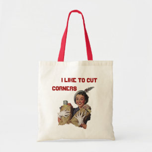 BOLSO DE TELA RETRO LAS PODADORAS DE CUPÓN FELICES EMPAQUETAN L