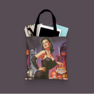 Bolso De Tela Retro Las Vegas Pin-up