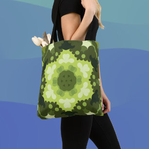Bolso De Tela Retro Mandala Green
