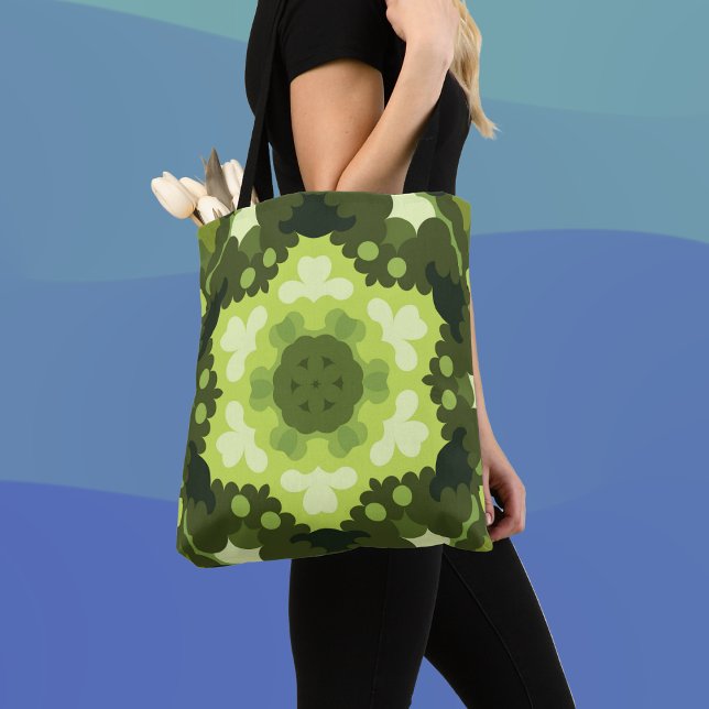 Bolso De Tela Retro Mandala Green (Subido por el creador)