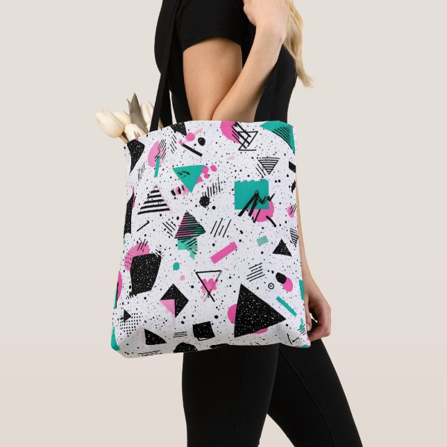 Bolso De Tela Retro Memphis Geometric Pattern (Detalle)