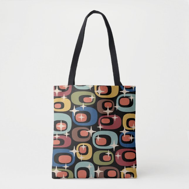Bolso De Tela Retro Mid Century Modern Abstract (Anverso)