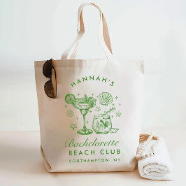 Bolso De Tela Retro Modern Green & Yellow Bachelorette Weekend