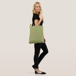 Bolso De Tela Retro Moderno de Mitad de Siglo Coloridos Lunares
