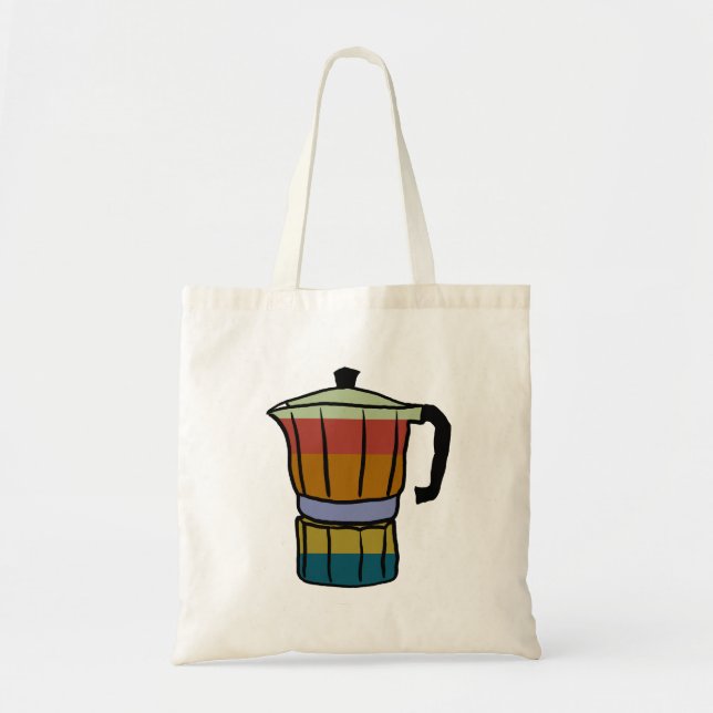 Bolso De Tela Retro Moka Pot (Frente)