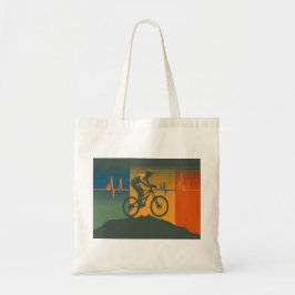 Bolso De Tela Retro Mountain Biker Heartbeat