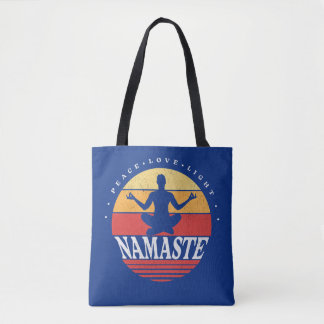 Bolso De Tela Retro Namaste, pose de yoga