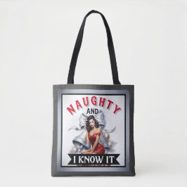 Bolso De Tela Retro Naughty y lo sé Navidades Pinup