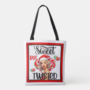 Bolso De Tela Retro Navidad Dulce y Torcida Chica Pinup
