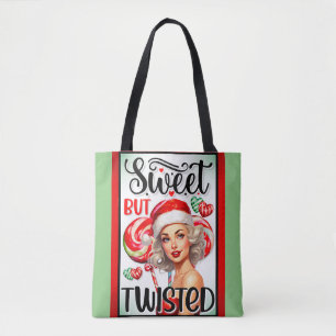 Bolso De Tela Retro Navidad Dulce y Torcida Pinup
