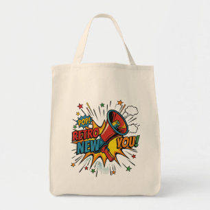 Bolso De Tela Retro Nuevo Tú: Renacimiento Geométrico Minimalist