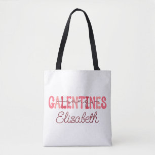 Bolso De Tela Retro "Pandilla de Galentine" Nombre personalizado