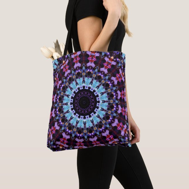 Bolso De Tela Retro Psicodélico Mandala Hippie Boho Tye (Detalle)