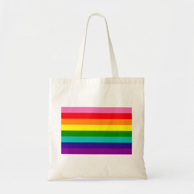 Bolso De Tela Retro Rainbow 8 Pride (Frente)