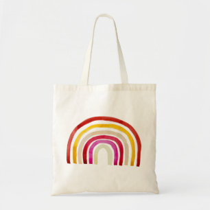 Bolso De Tela Retro Rainbow lindo acuarela