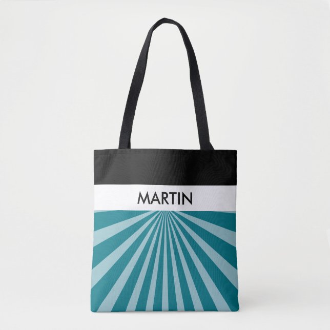 Bolso De Tela Retro Rays blanco transparente + tu idea (Anverso)