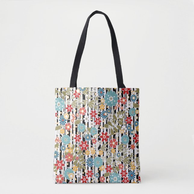 Bolso De Tela Retro, retro floral (Anverso)
