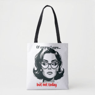 Bolso De Tela Retro Sarcastic Woman - "Not Today" Quote