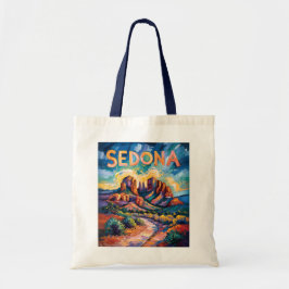 Bolso De Tela Retro Sedona Arizona Travel Van Gogh Art Landscape