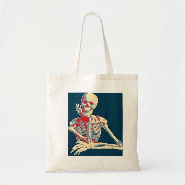 Bolso De Tela Retro Skeleton (Frente)