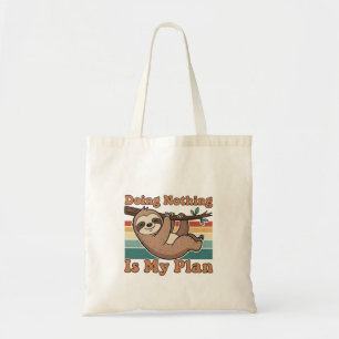 Bolso De Tela Retro Sloth Slow Life Canvas Tote Bag