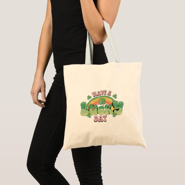 Bolso De Tela Retro St. Patrick's Day, que tiene suerte (Anverso (producto))