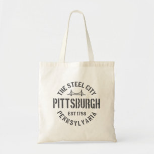 Bolso De Tela Retro Steel City Pittsburgh Pennsylvania Yinz vint