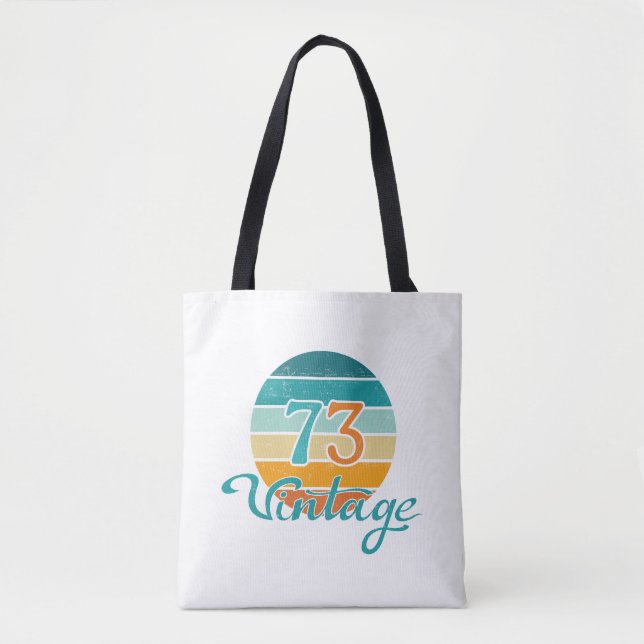 Bolso De Tela Retro Sunset 73 Vintage Distressed (Anverso)